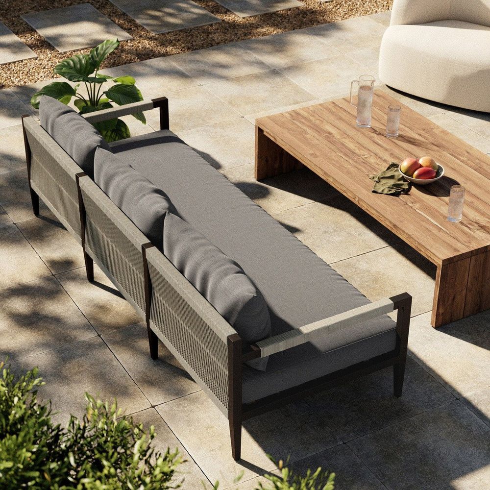 Outdoor Sofas & Sectionals Sheffield Outdoor Sofa, Bronze - 93" - Venao Charcoal