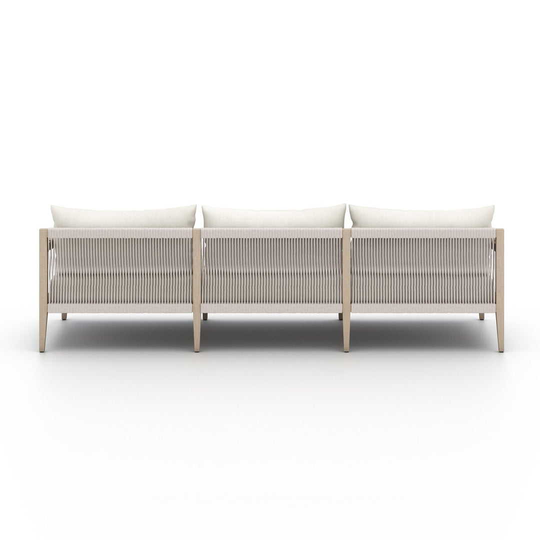 Pinewood Outdoor Sofa, Washed Brown - 93" - Natural Ivory