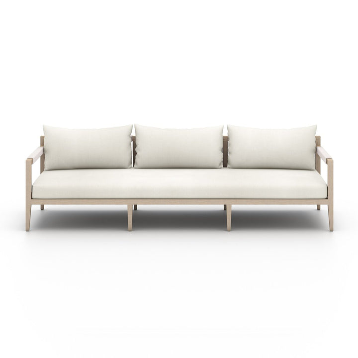 Pinewood Outdoor Sofa, Washed Brown - 93" - Natural Ivory