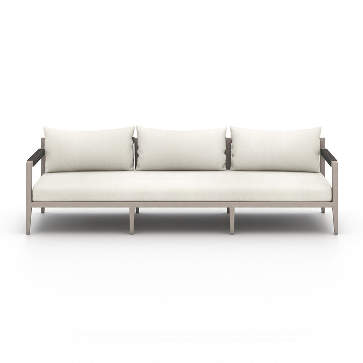 Sheffield Outdoor Sofa, Weathered Grey - Venao Ivory