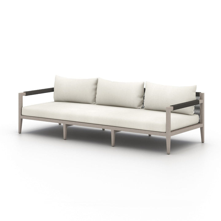 Sheffield Outdoor Sofa, Weathered Grey - Venao Ivory