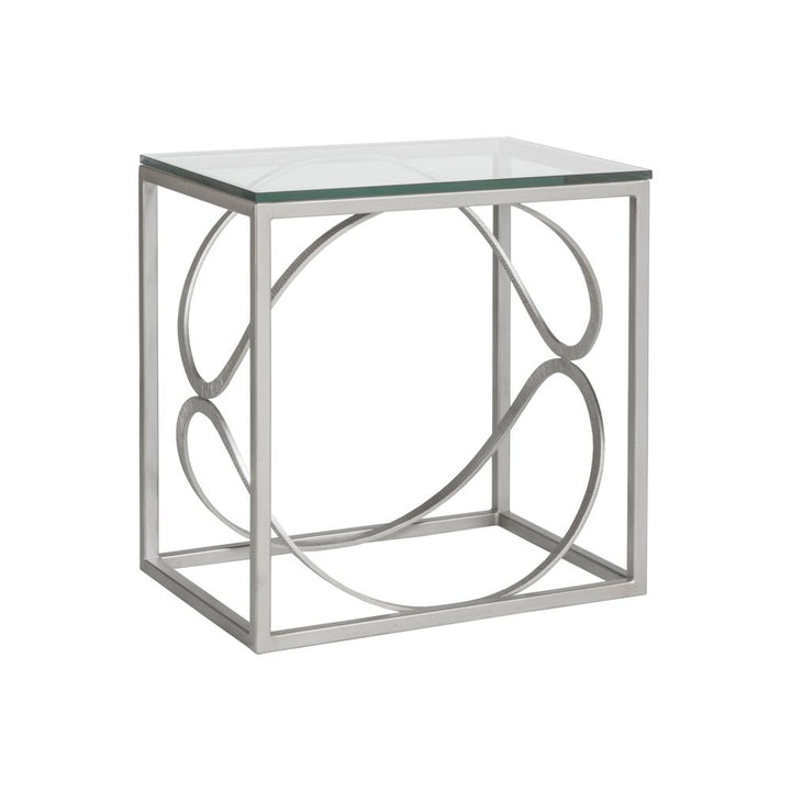 Side Tables Ellipse Rectangular End Table - Argento