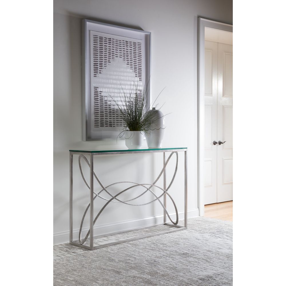 Console Tables Ellipse Console - Silver Leaf
