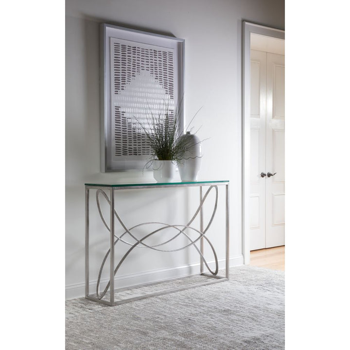 Console Tables Ellipse Console - Silver Leaf