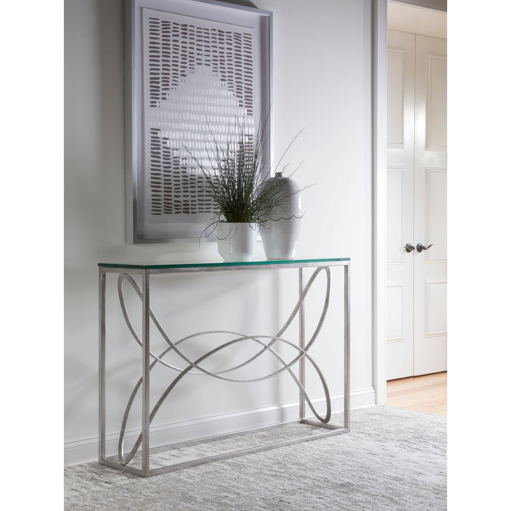 Console Tables Ellipse Console - Silver Leaf