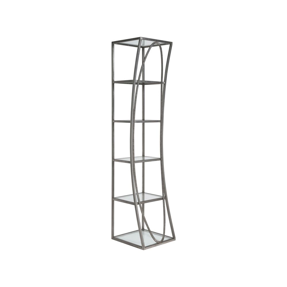 Bookcases & Etageres Ellipse Slim Etagere - Silver Leaf