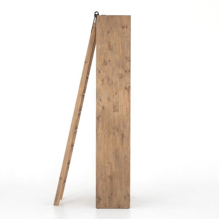 Blake Bookshelf w/ Ladder - Smoked Pine