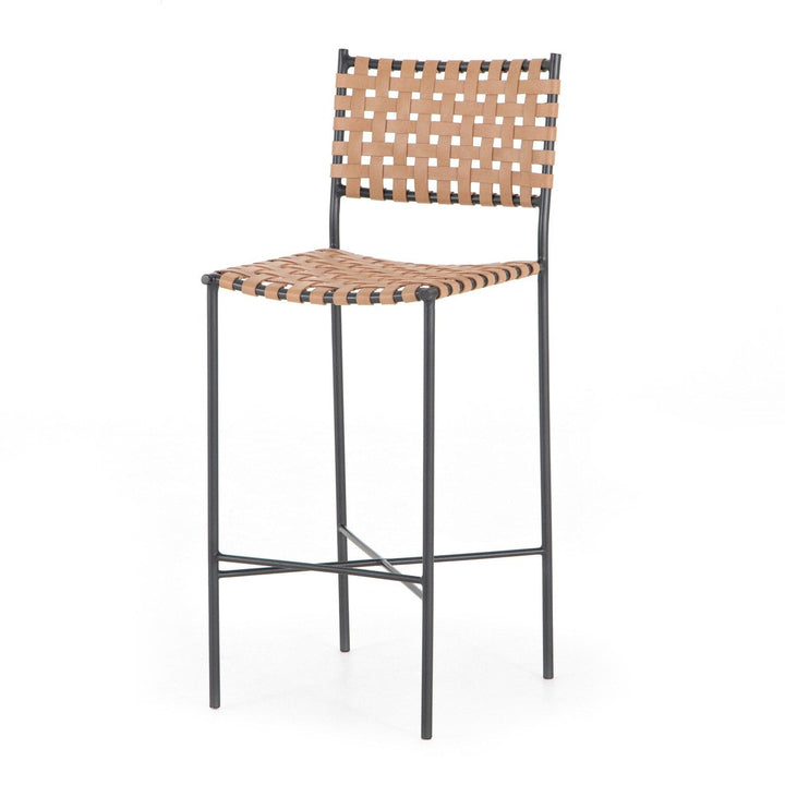 Gavin Bar Stool - Natural Leather