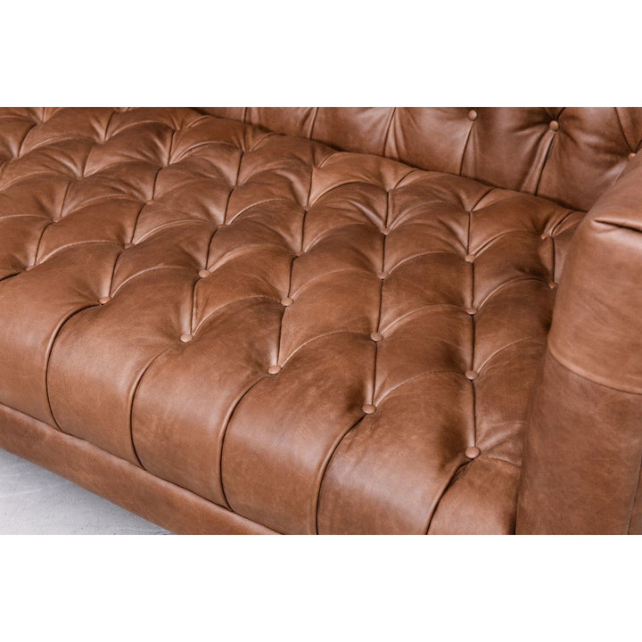 Wilson Leather Sofa - Natural Washed Chocolate