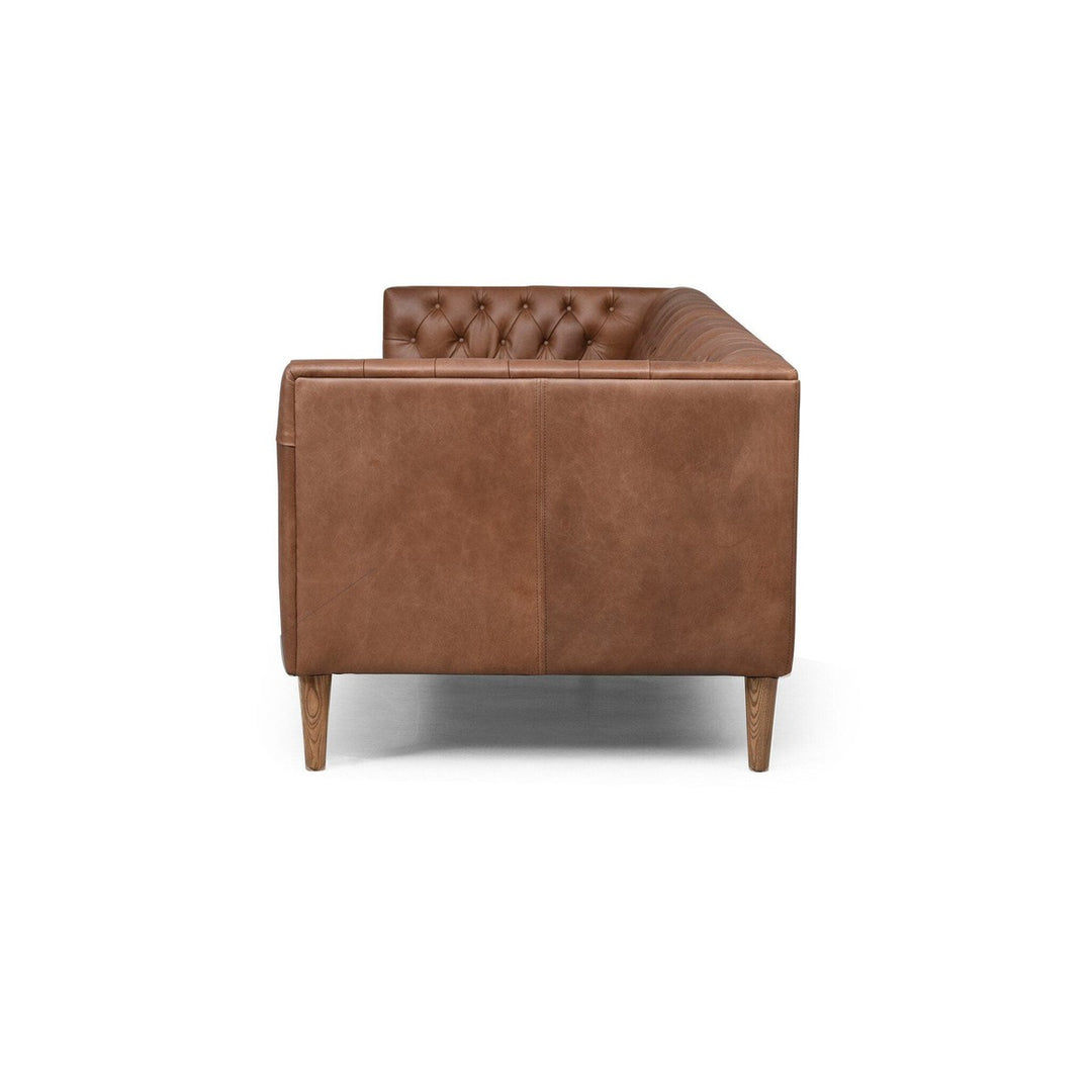 Wilson Leather Sofa - Natural Washed Chocolate