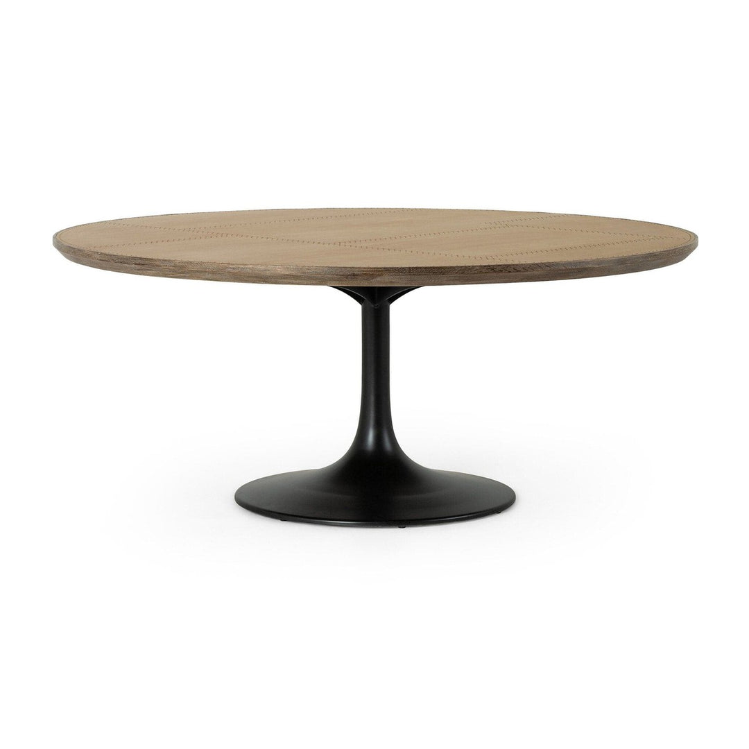 Porter Dining Table - Bright Brass Clad