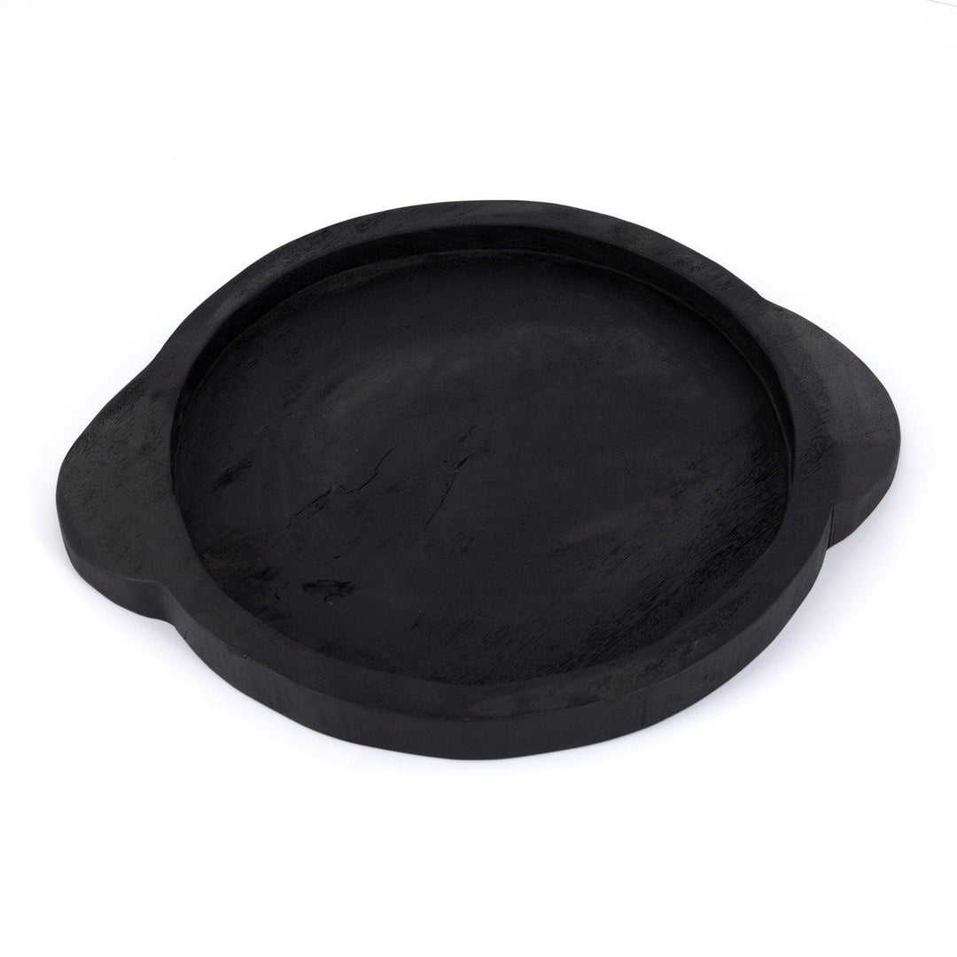 Tristan Round Tray - Carbonized Black