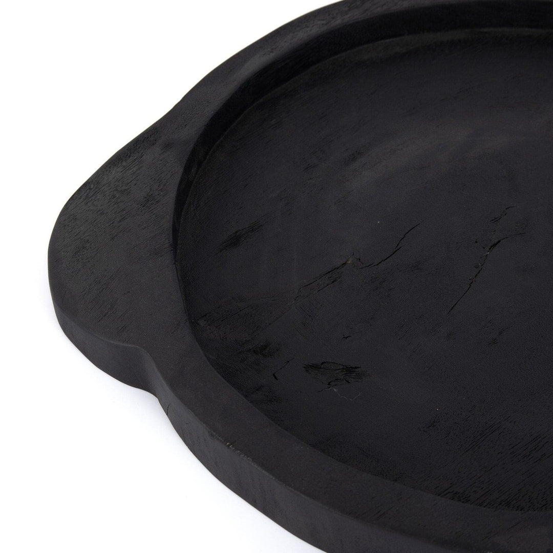 Tristan Round Tray - Carbonized Black