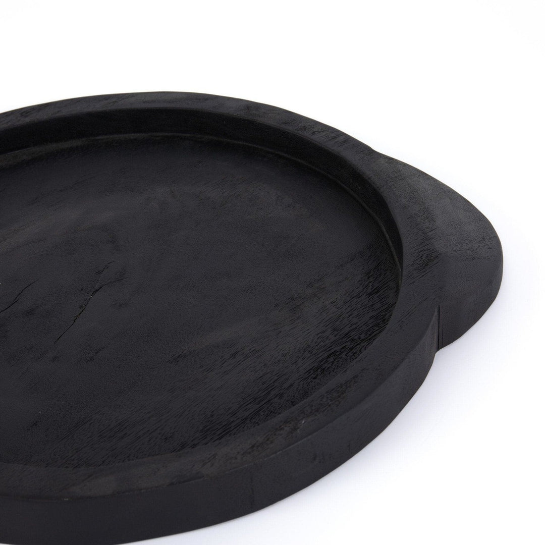 Tristan Round Tray - Carbonized Black