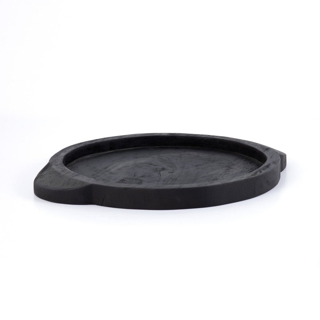 Tristan Round Tray - Carbonized Black