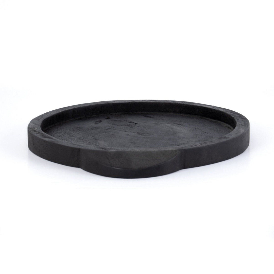 Tristan Round Tray - Carbonized Black