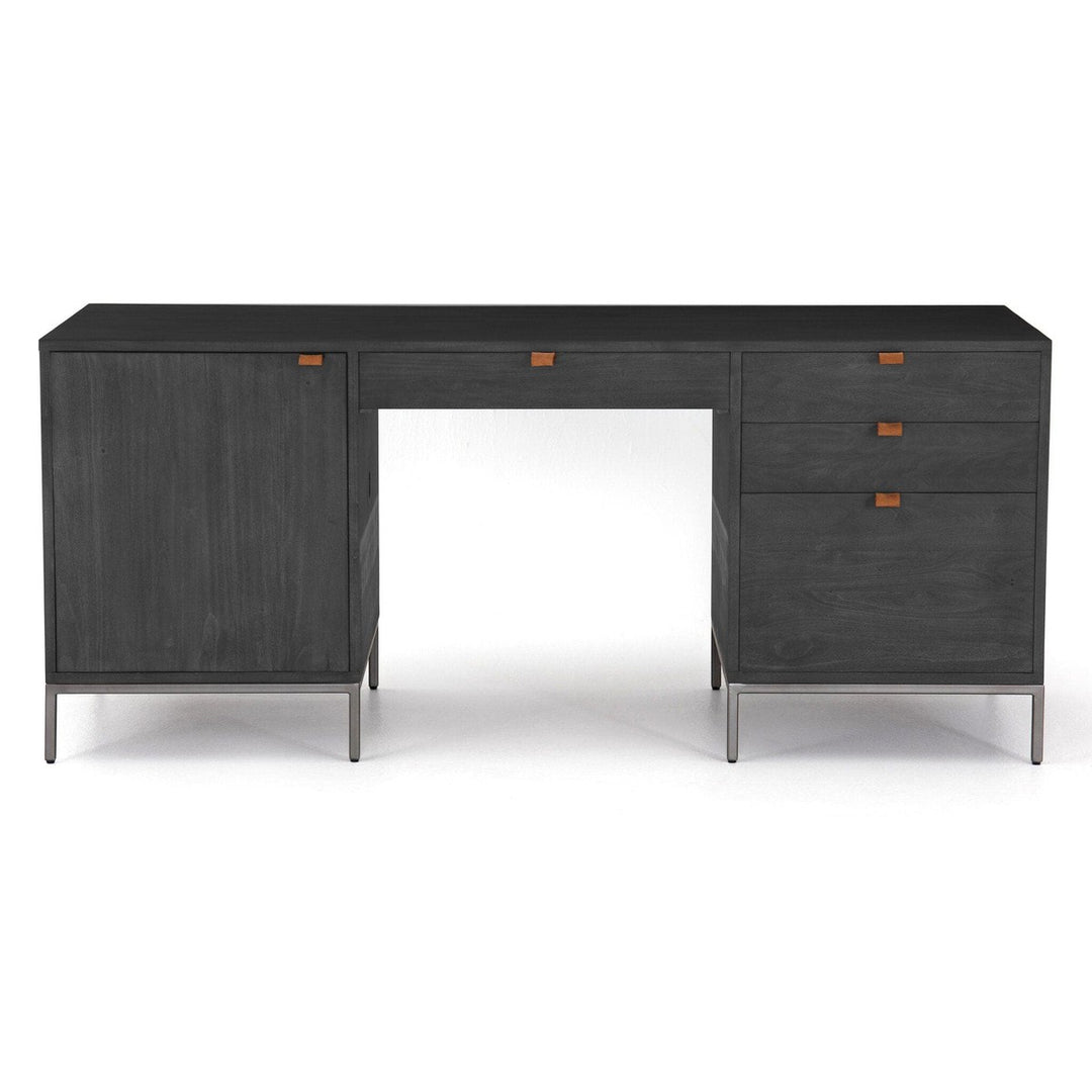 Troy Executive Desk - Black Wash Poplar