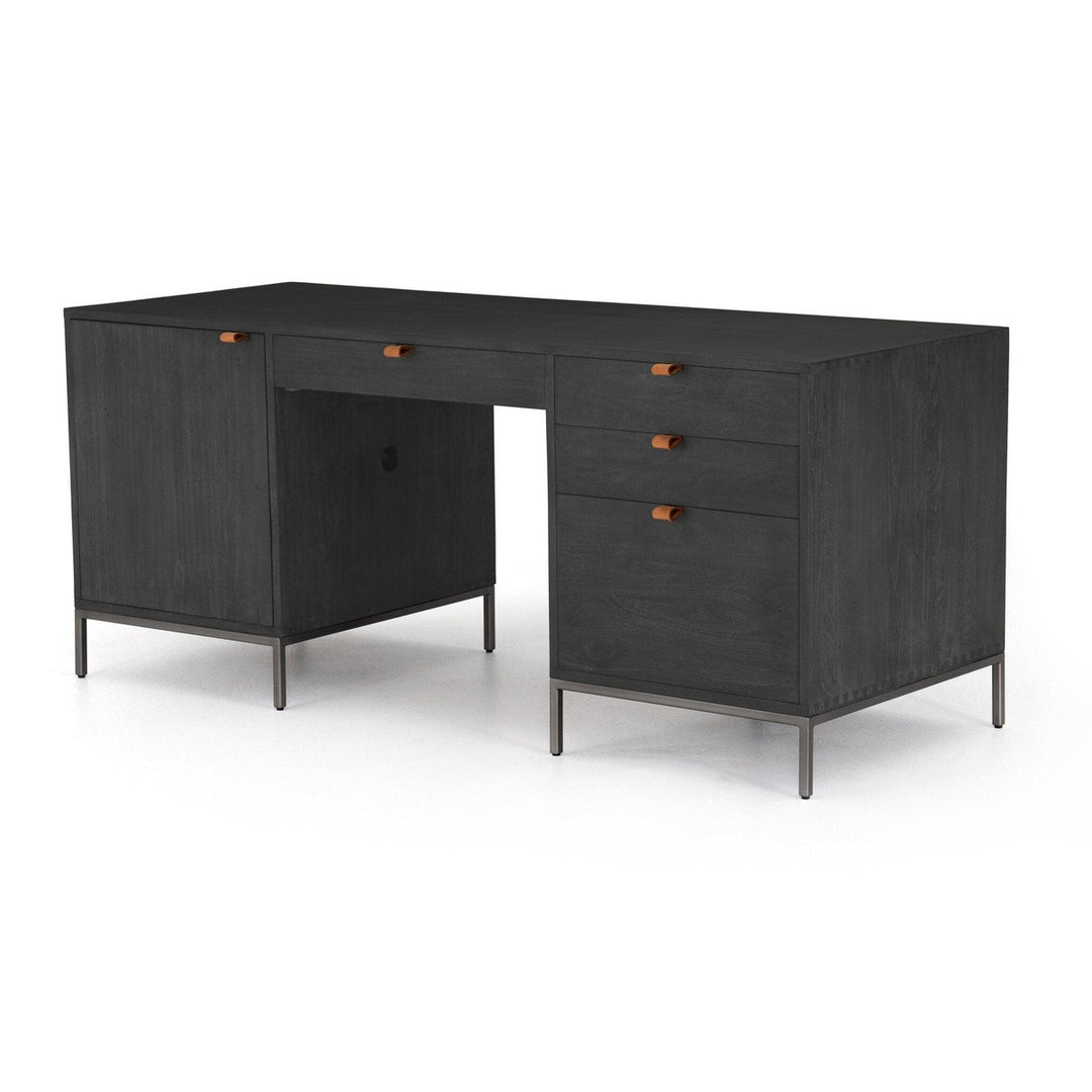 Troy Executive Desk - Black Wash Poplar