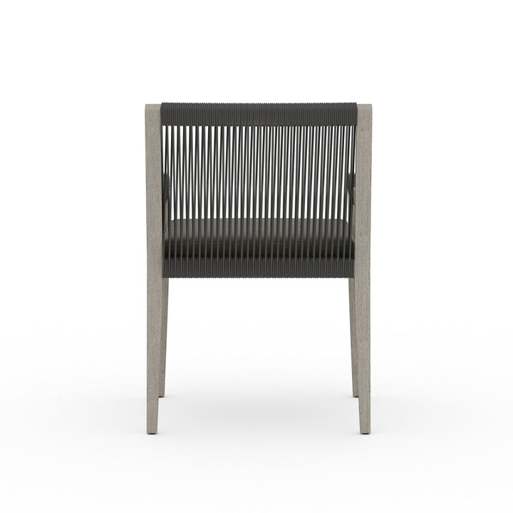 Pinewood Outdoor Dining Armchair, Weathered Grey - Charcoal