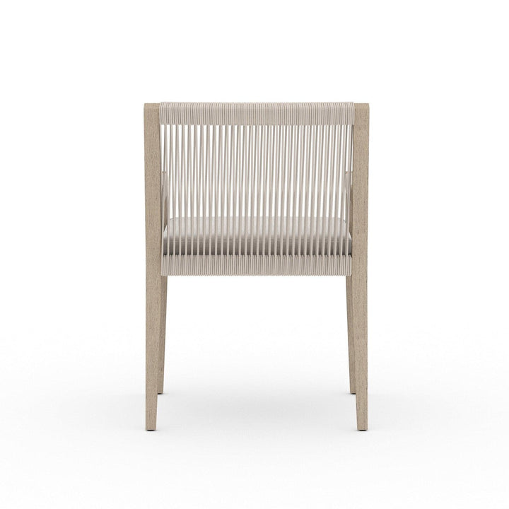 Sheffield Outdoor Dining Armchair, Washed Brown - Venao Grey