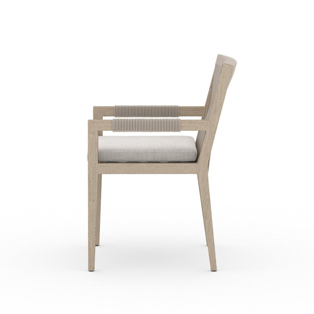 Sheffield Outdoor Dining Armchair, Washed Brown - Venao Grey