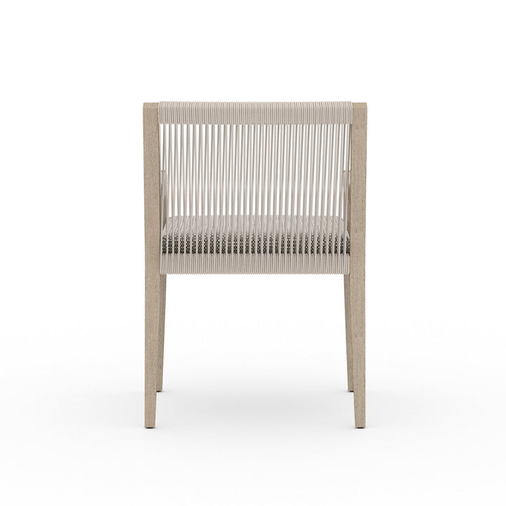 Pinewood Outdoor Dining Armchair, Washed Brown - Faye Ash