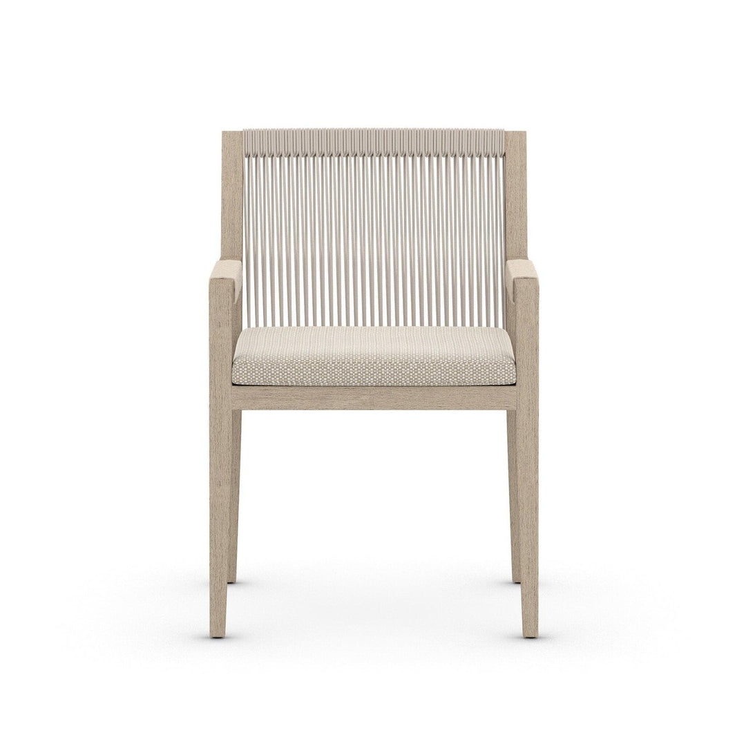 Sheffield Outdoor Dining Armchair, Washed Brown - Faye Sand