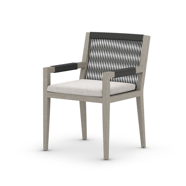 Sheffield Outdoor Dining Armchair, Weathered Grey - Venao Grey