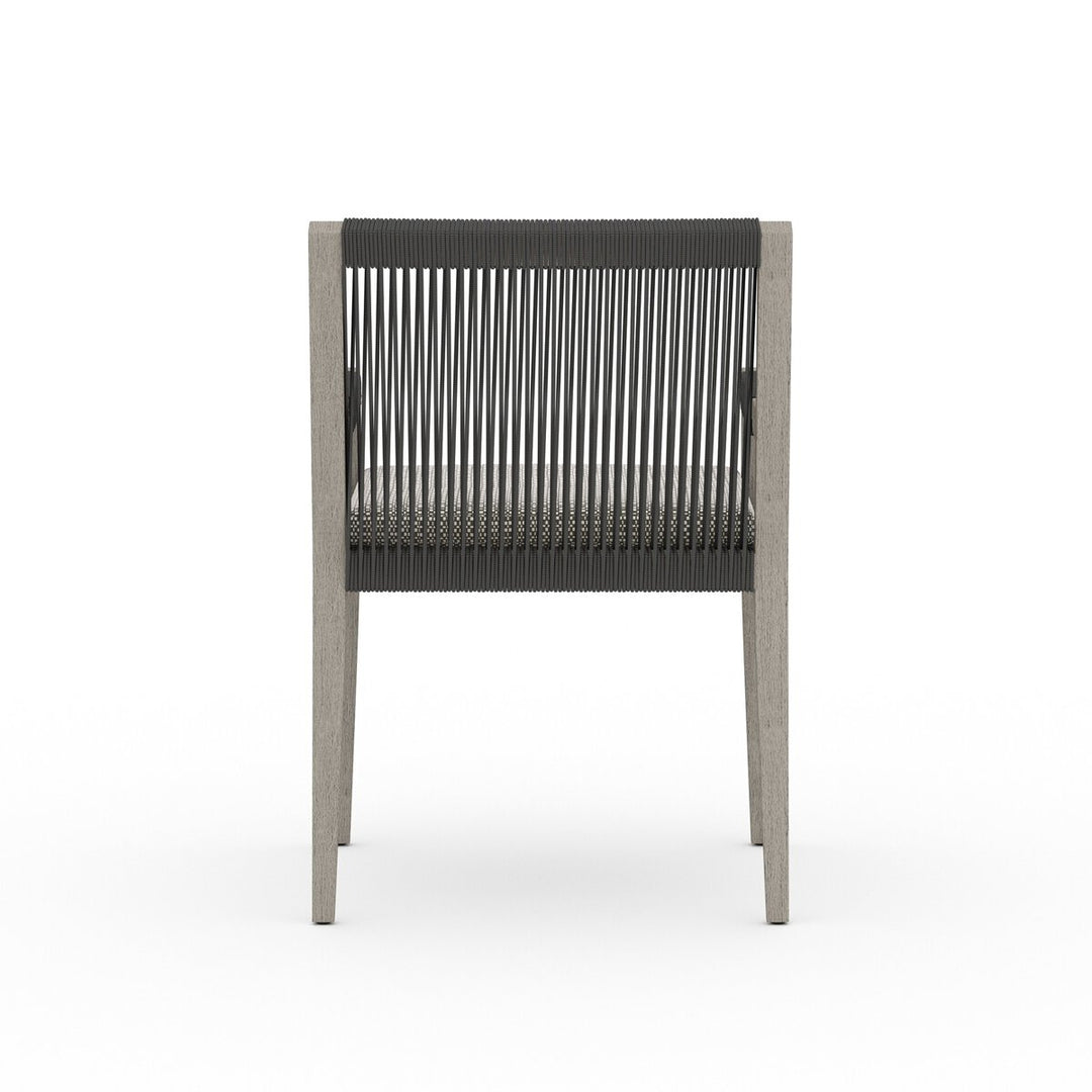 Pinewood Outdoor Dining Armchair, Weathered Grey - Faye Ash