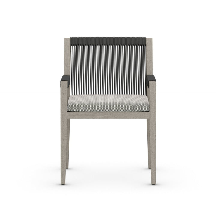 Pinewood Outdoor Dining Armchair, Weathered Grey - Faye Ash