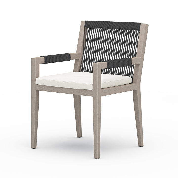 Sherwood Outdoor Dining Armchair-Four Hands-FH-223831-012-Dining ChairsWeathered Grey / Natural Ivory-5-France and Son