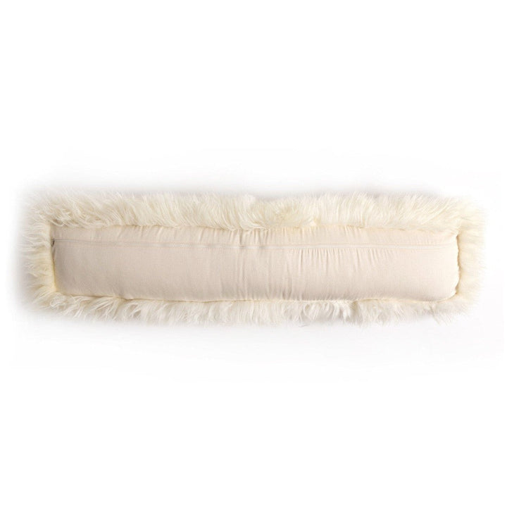 Leon Lambskin Lumbar Pillow - White Lambskin