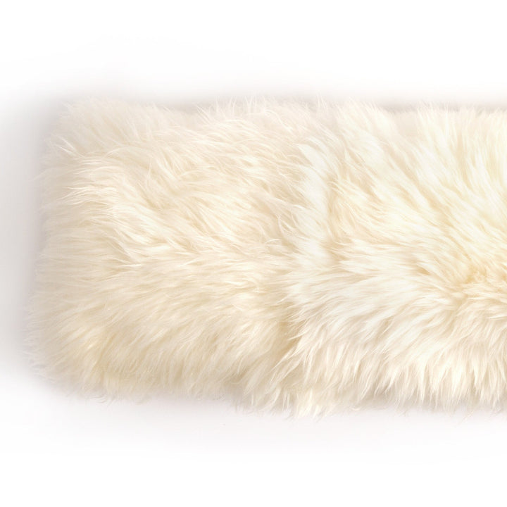 Leon Lambskin Lumbar Pillow - White Lambskin