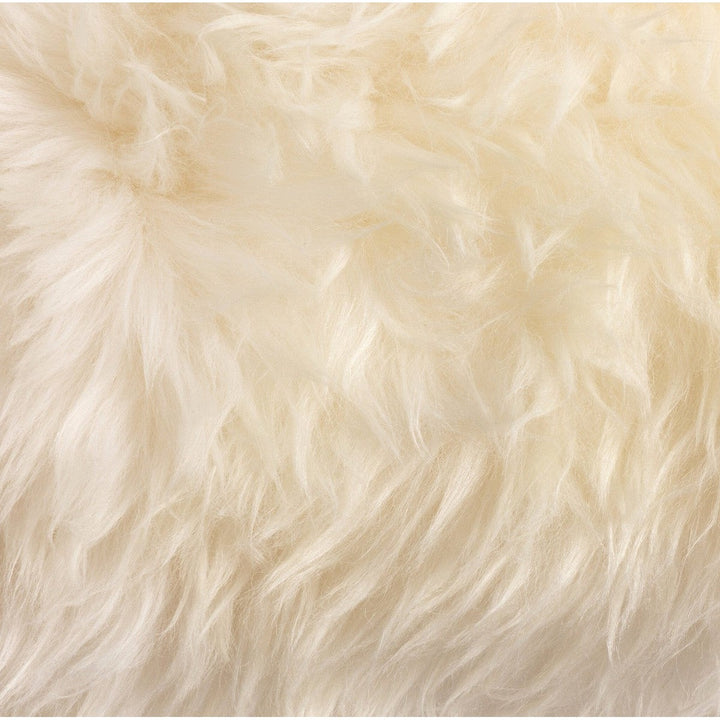 Leon Lambskin Lumbar Pillow - White Lambskin