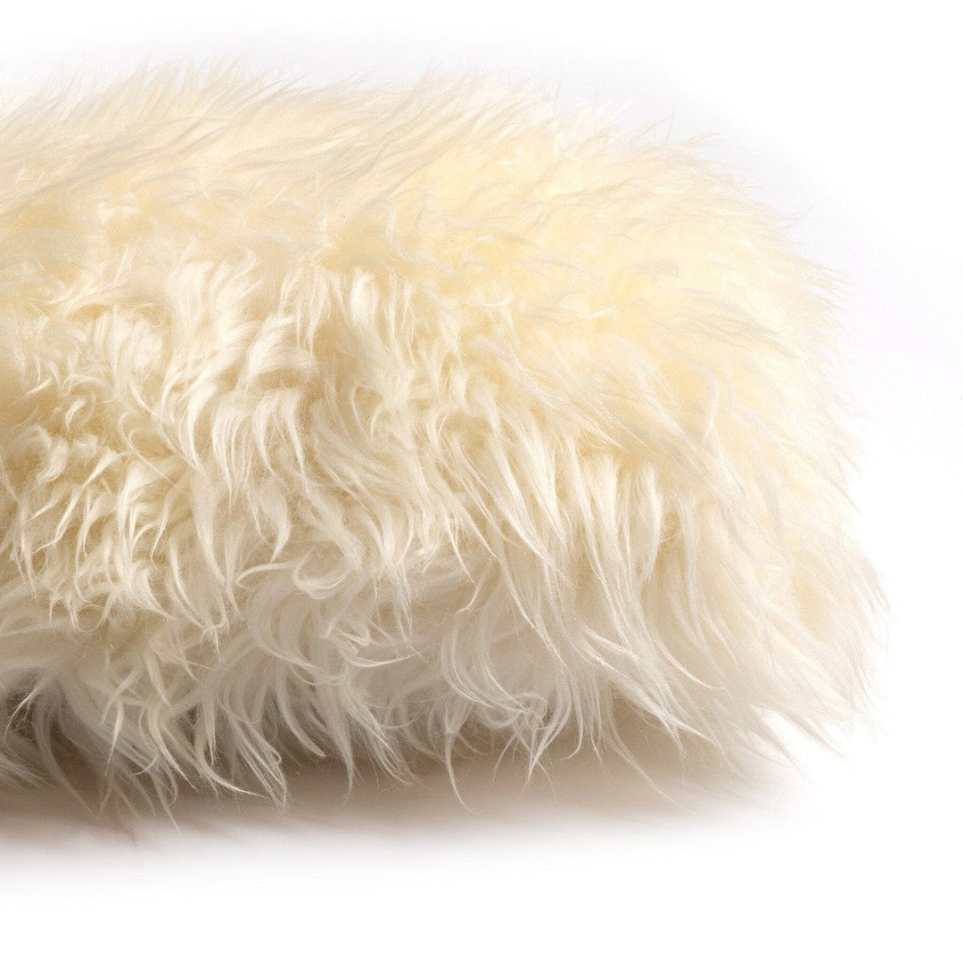 Leon Lambskin Lumbar Pillow - White Lambskin