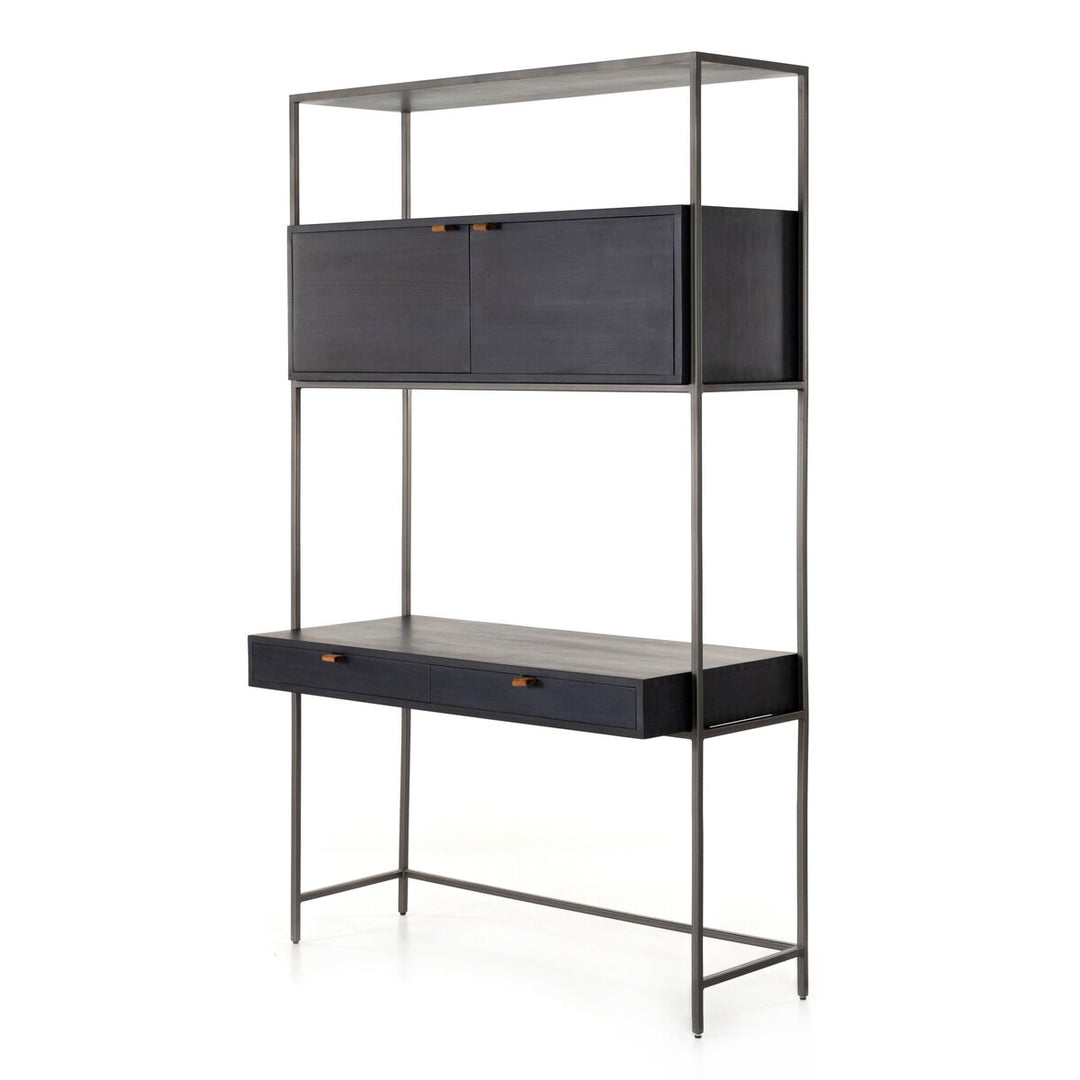 Troy Modular Wall Desk - Black Wash Poplar