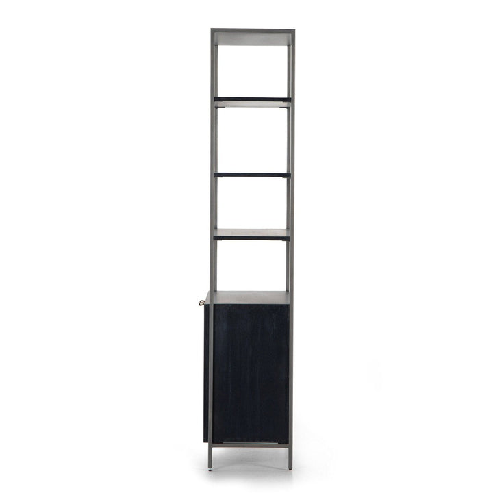 Troy Modular Wide Bookcase - Black Wash Poplar