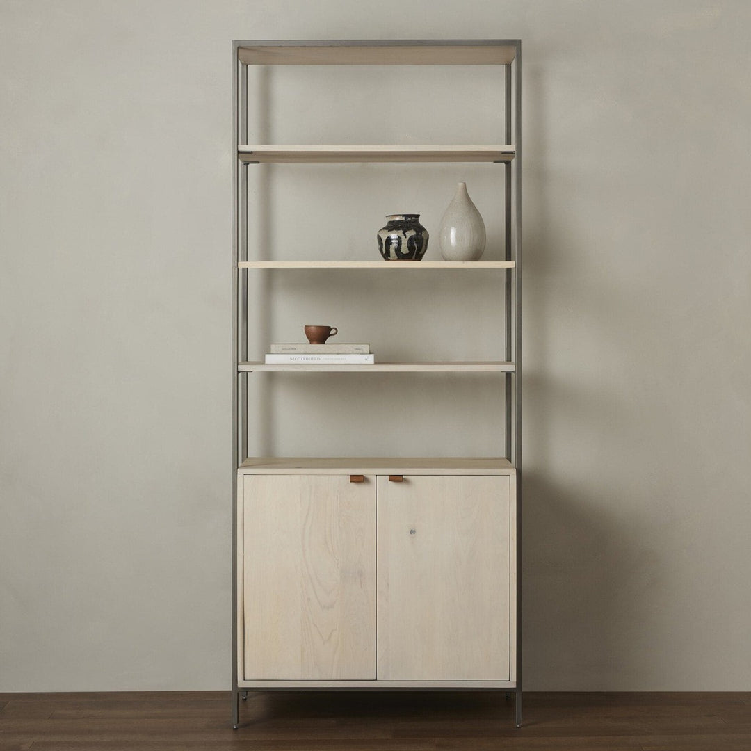 Troy Modular Wide Bookcase - Dove Poplar