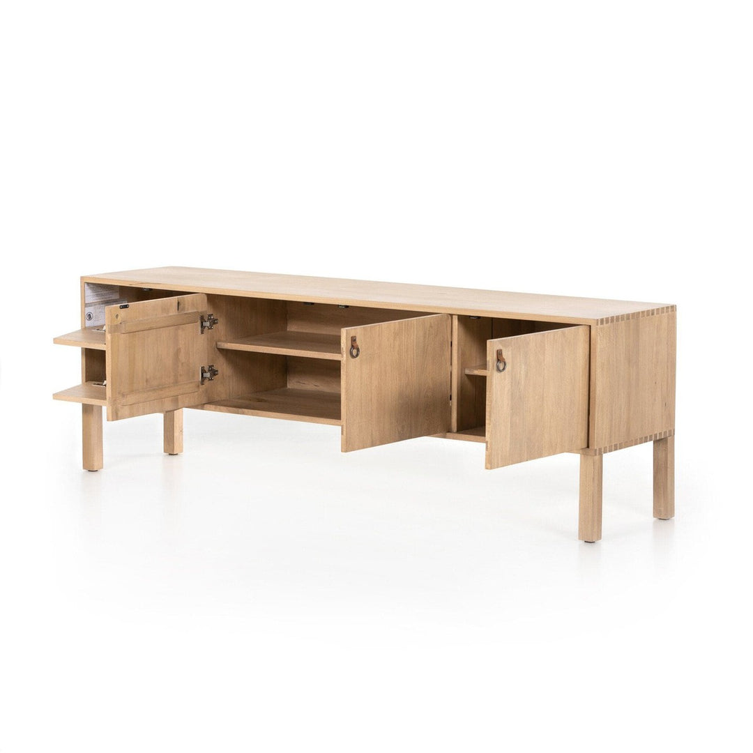 Isaiah Media Console - Dry Wash Poplar