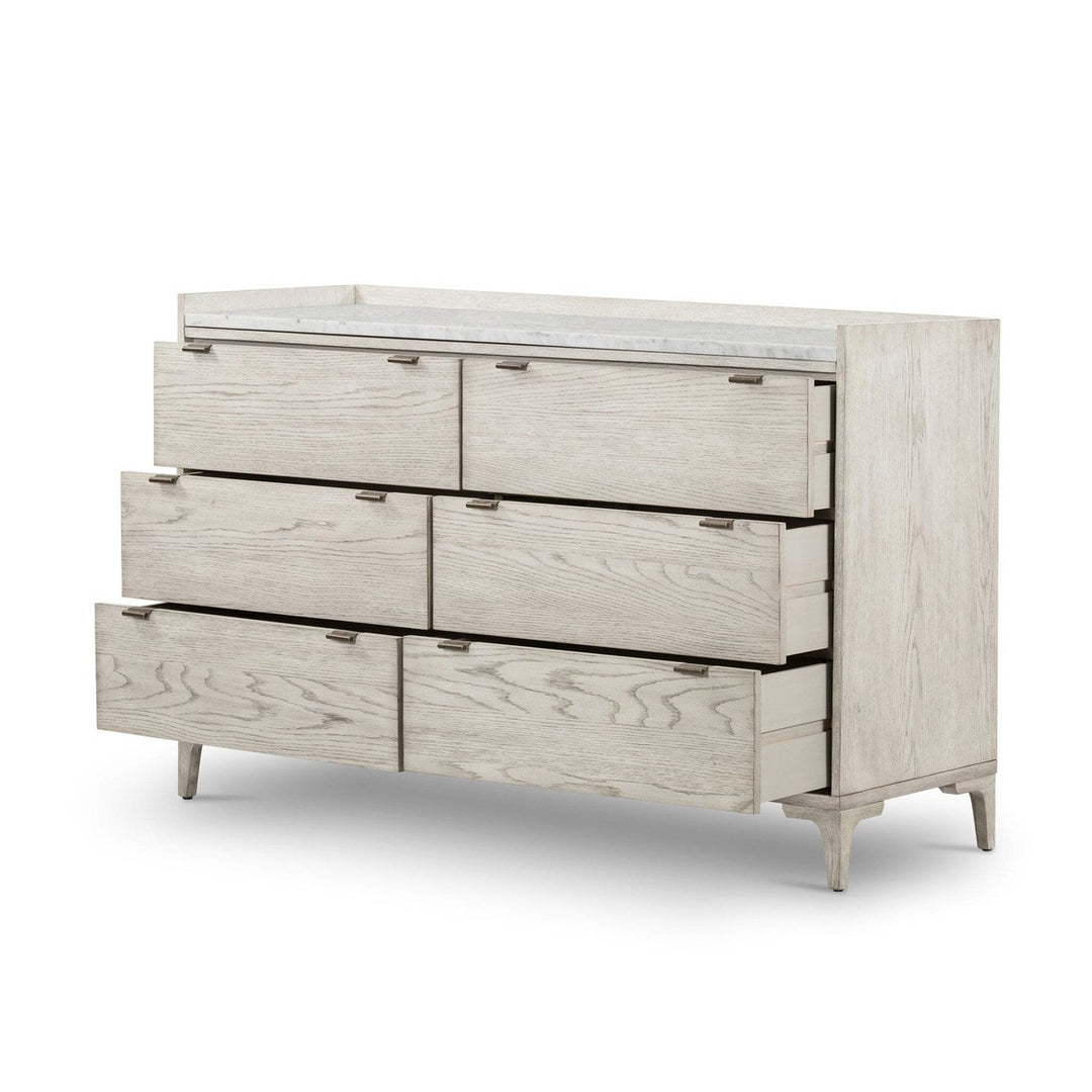 Victor 6 Drawer Dresser - Vintage White Oak