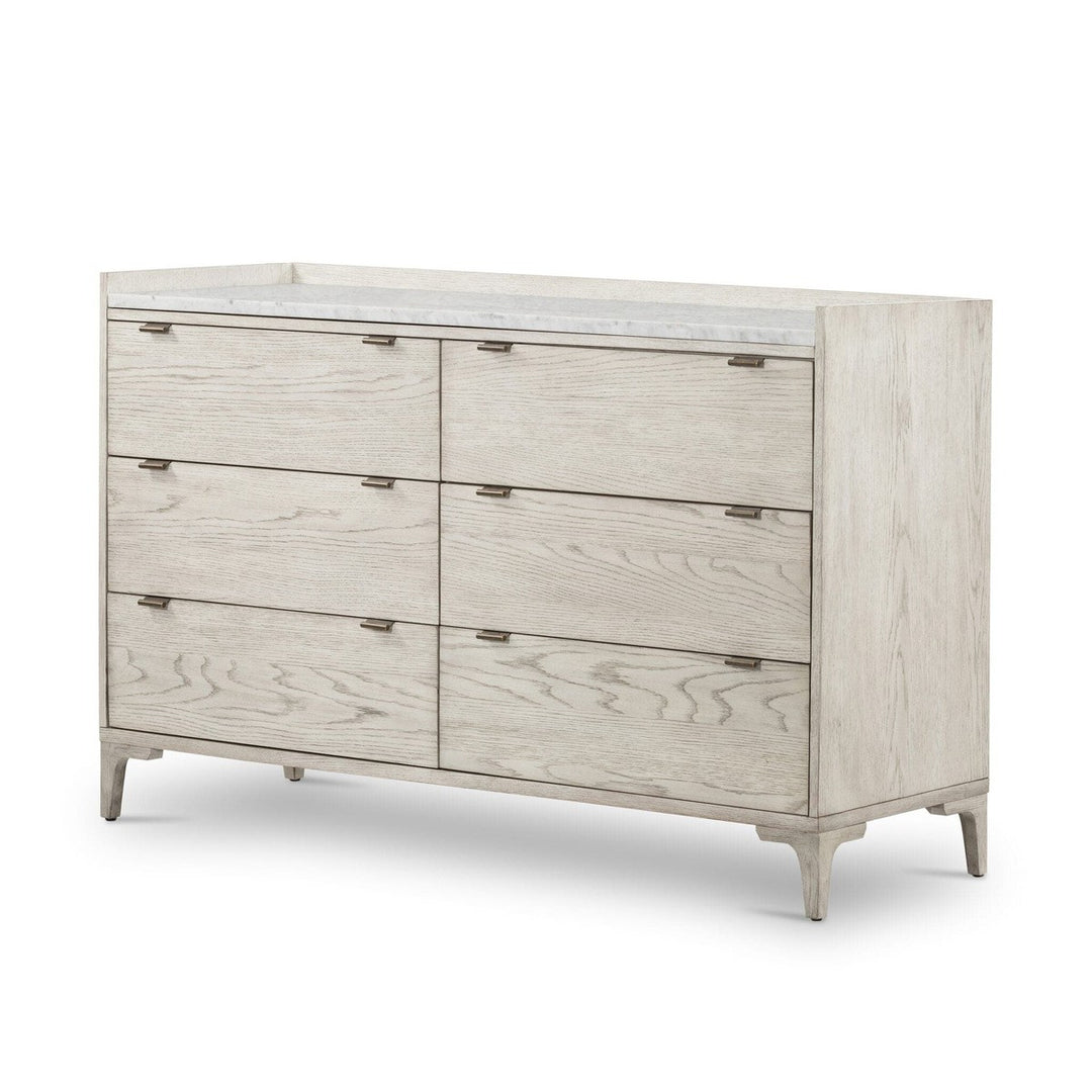 Victor 6 Drawer Dresser - Vintage White Oak