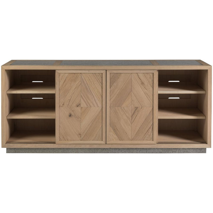 Verite Media Console - Light Oak