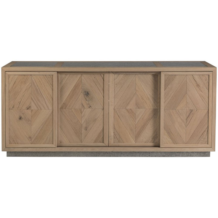 Verite Media Console - Light Oak