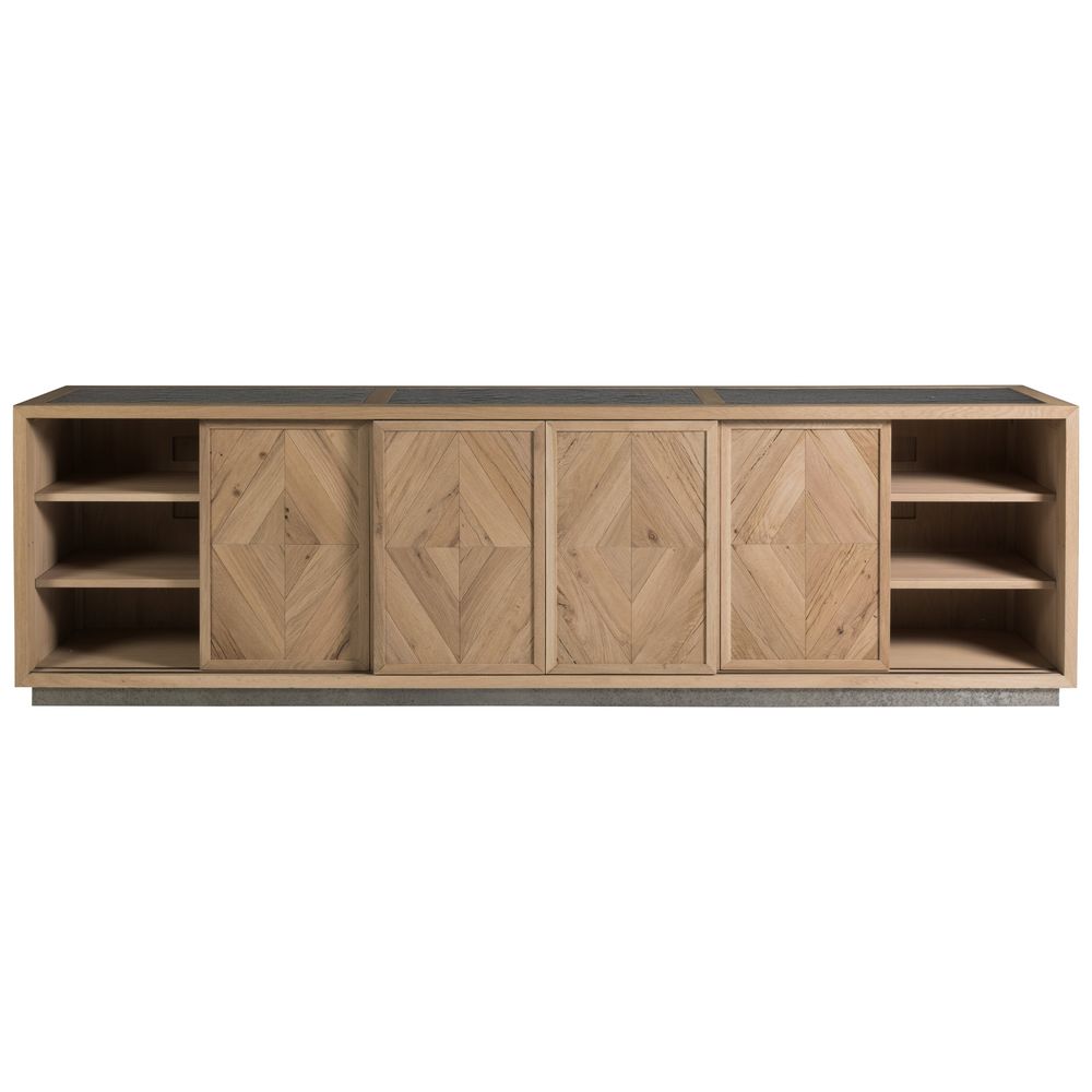 Verite Long Media Console - Light Oak