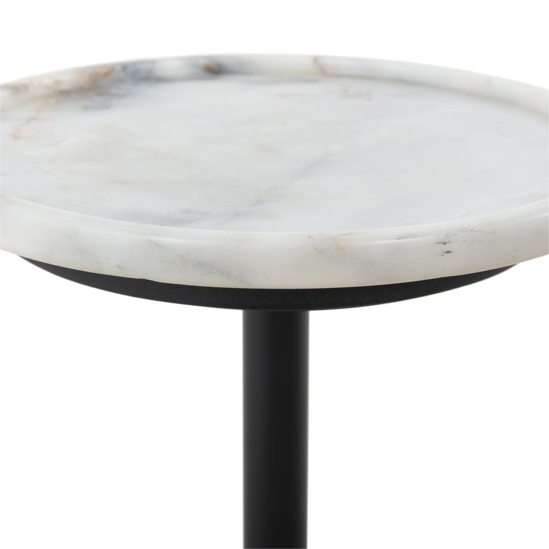 Fiona Accent Table - Polished White Marble