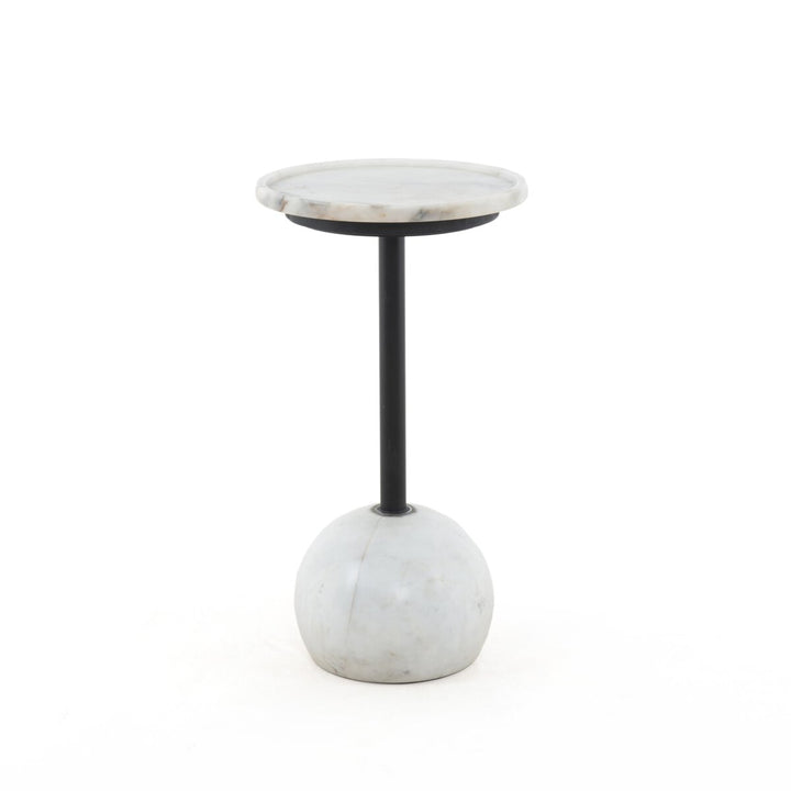 Fiona Accent Table - Polished White Marble