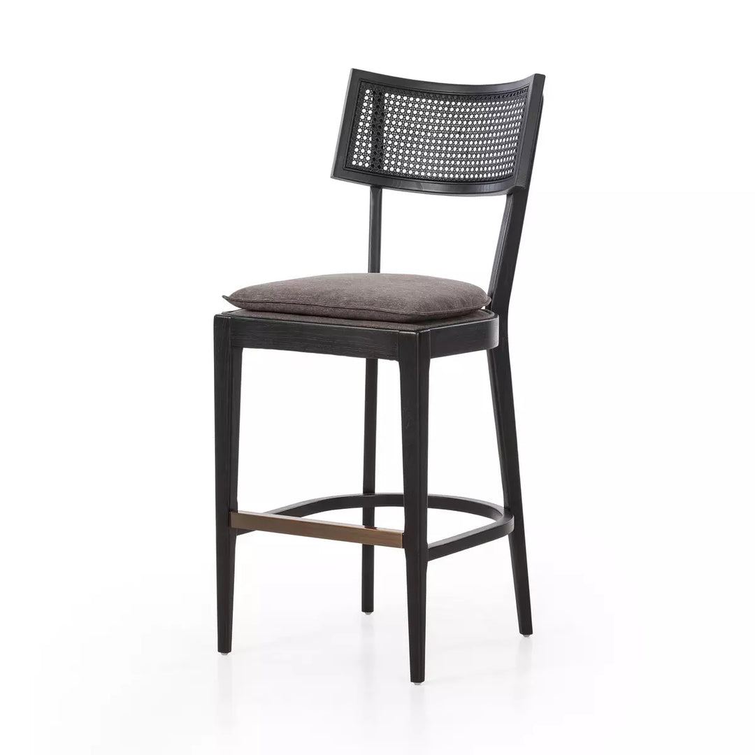 Britt Bar + Counter Stool-Four Hands-STOCKR-FH-224123-029-Bar StoolsBrushed Ebony / Flax-Counter-14-France and Son
