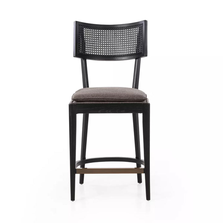 Britt Bar + Counter Stool-Four Hands-FH-224123-028-Bar StoolsBrushed Ebony / Charcoal-Counter-11-France and Son