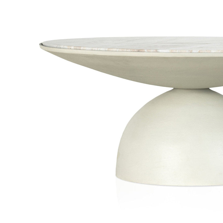 Corbin Coffee Table - Creamy Taupe Marble