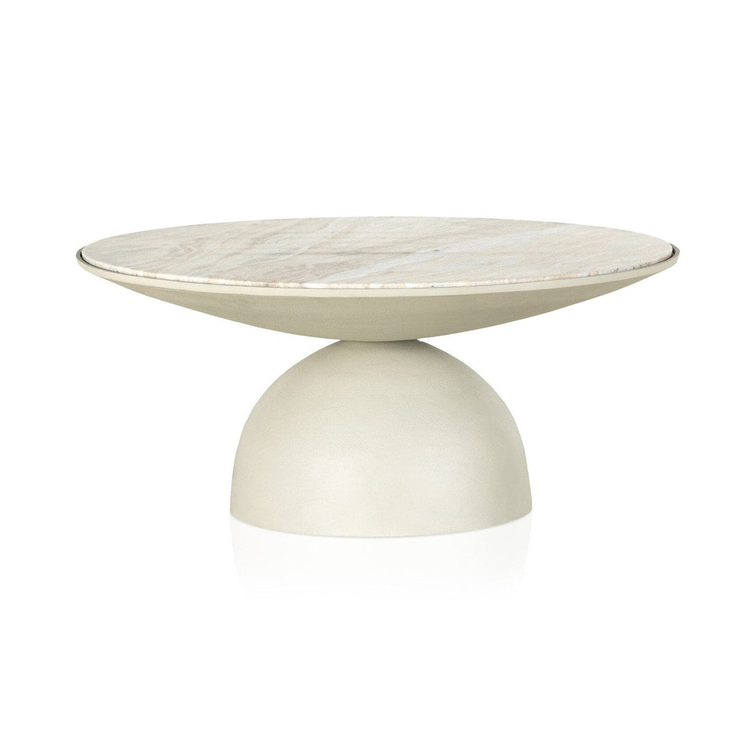 Corbin Coffee Table - Creamy Taupe Marble